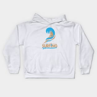 surfing - lets ride the wave Kids Hoodie